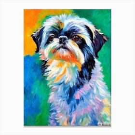 Brussels Griffon Fauvist Style dog Canvas Print