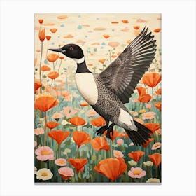 Common Loon 1 Detailed Bird Painting Canvas Print