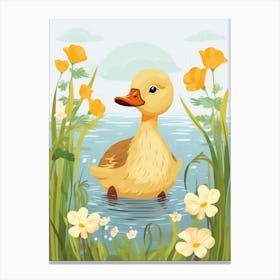 Baby Animal Illustration  Duck 1 Canvas Print