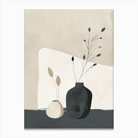 Silent Transitions Minimalist Style Canvas Print