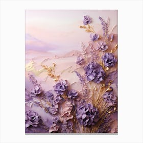 Abstract Of Purple Flowers 2 Canvas Print