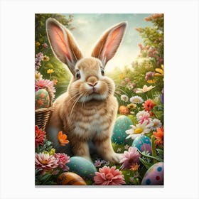 Curious Easter Bunny Canvas Print