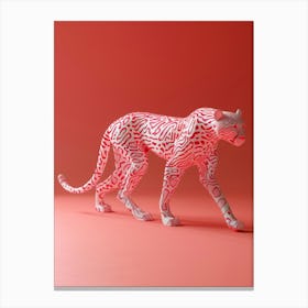 Leopard - 3d Model Canvas Print