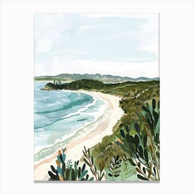 Travel Poster Happy Places Byron Bay 1 Canvas Print