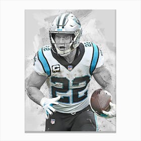 Christian Mccaffrey Carolina Panthers Canvas Print