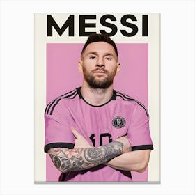 Inter Miami Football Lionel Messi Canvas Print