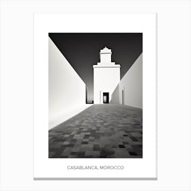 Poster Of Faro, Portugal, Photography In Black And White 4 Canvas Print