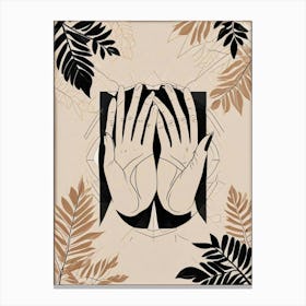 Abstract Hand And Eye Pattern (1) Canvas Print