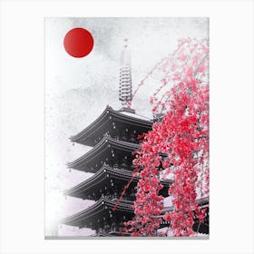Pagoda Temple of Japan Canvas Print