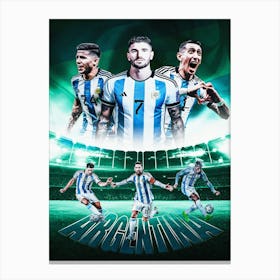 Argentina Football Poster Canvas Print