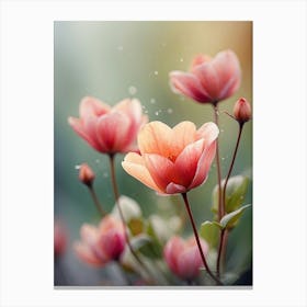 Pink Flowers 1 Canvas Print