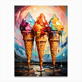 Abstract Sorbet Delight Modern Art Canvas Print