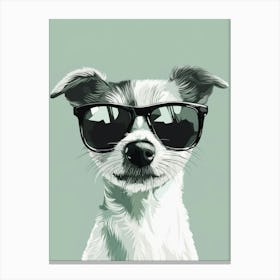 Dog In Sunglasses. Generated AI. Art Print 2 Canvas Print