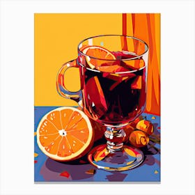 Mulled Wine, Gluhwein, Christmas art 3 Canvas Print