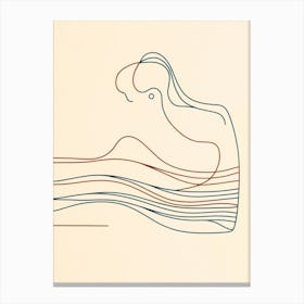 Woman In Water Canvas Print