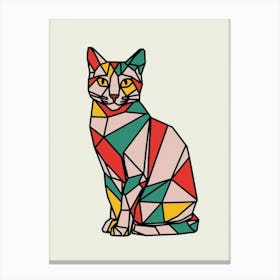 Geometric Cat Canvas Print