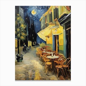 Cafe Terrace At Night Van Gogh Art Print 2 Canvas Print