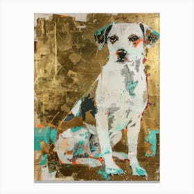 Dog Gold Effect Collage 1 Canvas Print