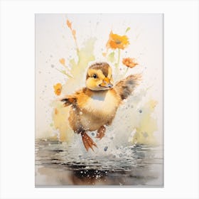 Duckling Taking Flight 4 Canvas Print