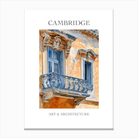 Cambridge Travel And Architecture Poster 4 Canvas Print