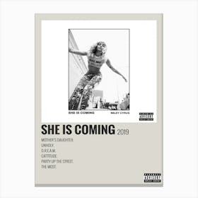 Miley Cyrus She Is Coming Canvas Poster Bedroom Decoration 2 Canvas Print