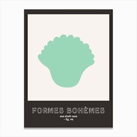 Formes Bohemes Bohemian Shape Green Canvas Print
