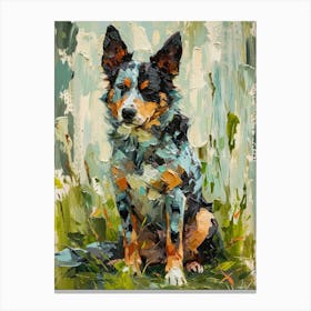 Australian Cattle Dog Acrylic Painting 2 Canvas Print