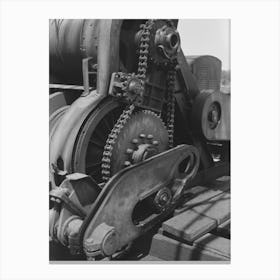 Detail Of Cable Tool Machinery Used In Drilling,Oil Well Near Saint Louis, Oklahoma By Russell Lee Canvas Print