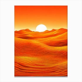 Sunset In The Desert 8 Canvas Print