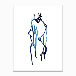 Blue Woman 6 Canvas Print