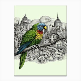 Zen London Parrot Canvas Print