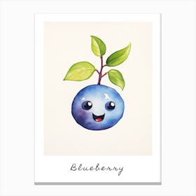 Friendly Kids Blueberry 2 Poster Canvas Print