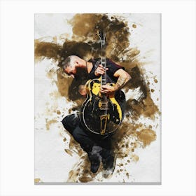 Smudge Of Tim Armstrong Of Rancid Jump In Concert Canvas Print