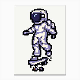 Astronaut Pixel Art Illustration 1 Canvas Print
