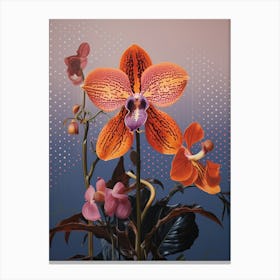 Surreal Florals Monkey Orchid 1 Flower Painting Canvas Print
