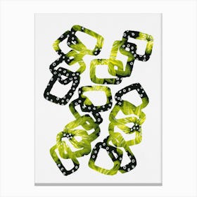 Rectangle Chain Polka Dot Bright 1 Canvas Print