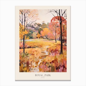Autumn City Park Painting Royal Park Kyoto Japan 3 Poster Canvas Print