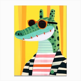 Little Alligator 2 Wearing Sunglasses Canvas Print