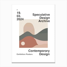 Speculative Design Archive Abstract Poster 04 Canvas Print