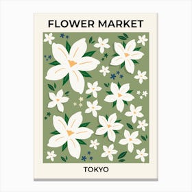 Flower Market Tokyo Japan Canvas Print