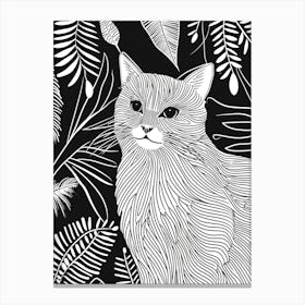 Himalayan Cat Minimalist Illustration 1 Canvas Print