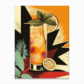 Art Deco Long Island Iced Tea Canvas Print