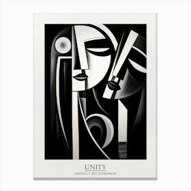 Unity Abstract Black And White 1 Poster Canvas Print