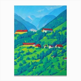 Berchtesgaden National Park Germany Blue Oil Painting 1  Canvas Print