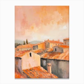 Tuscany Rooftops Morning Skyline 3 Canvas Print