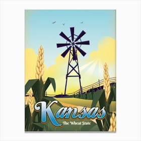 Kansas The Wheat State Canvas Print