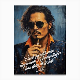 Johnny Depp Art Quote Canvas Print