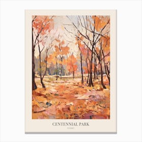 Autumn City Park Painting Centennial Park Sydney Poster Canvas Print