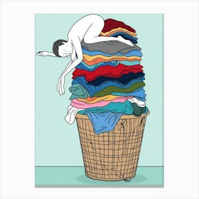 Pile Of Clothes Canvas Print