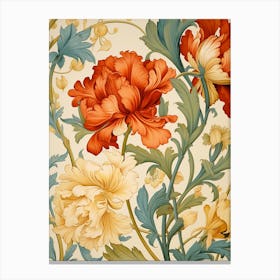 Victorian Floral Pattern Canvas Print